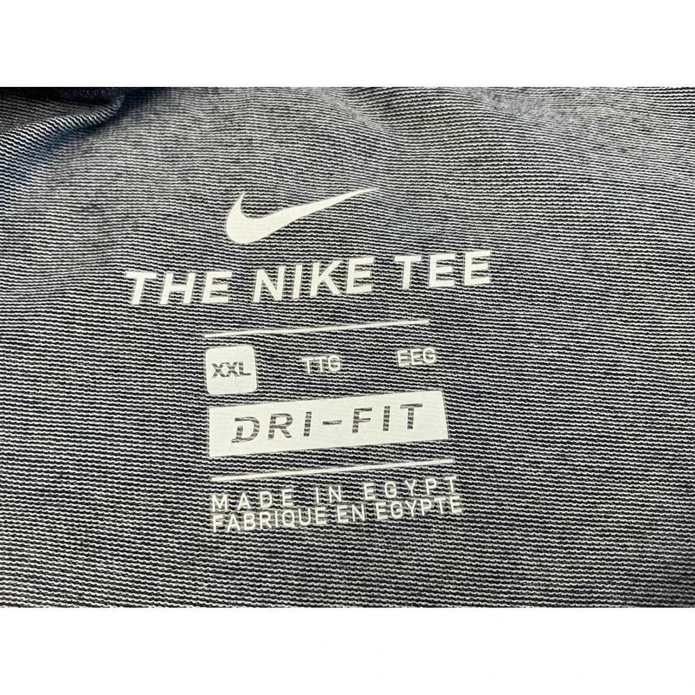 Nike T-Shirt Blue Heathered Short Sleeve Swoosh Logo 2XL Athletic AR6029-473